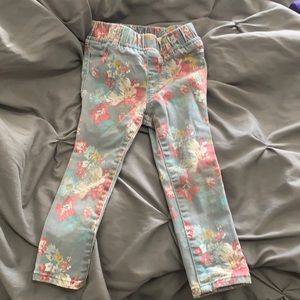 Floral toddler jeggings size 3t